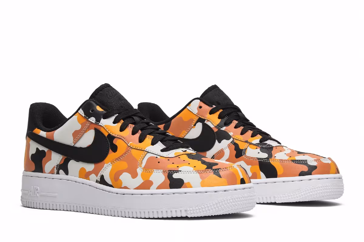 Nike Air Force 1 07 LV8 Orange Camo, view 9