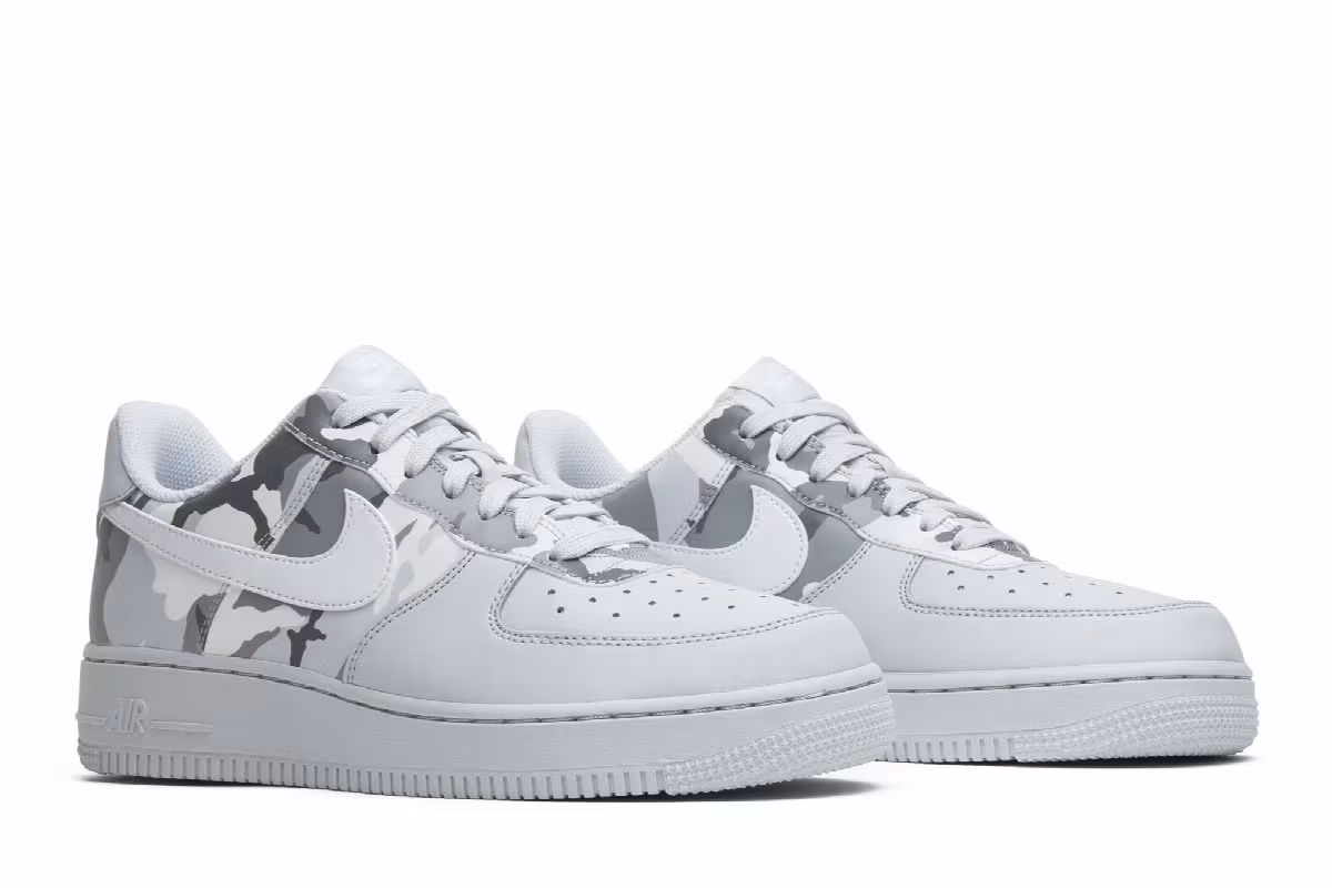 Nike Air Force 1 Grey Reflective Camo, view 9