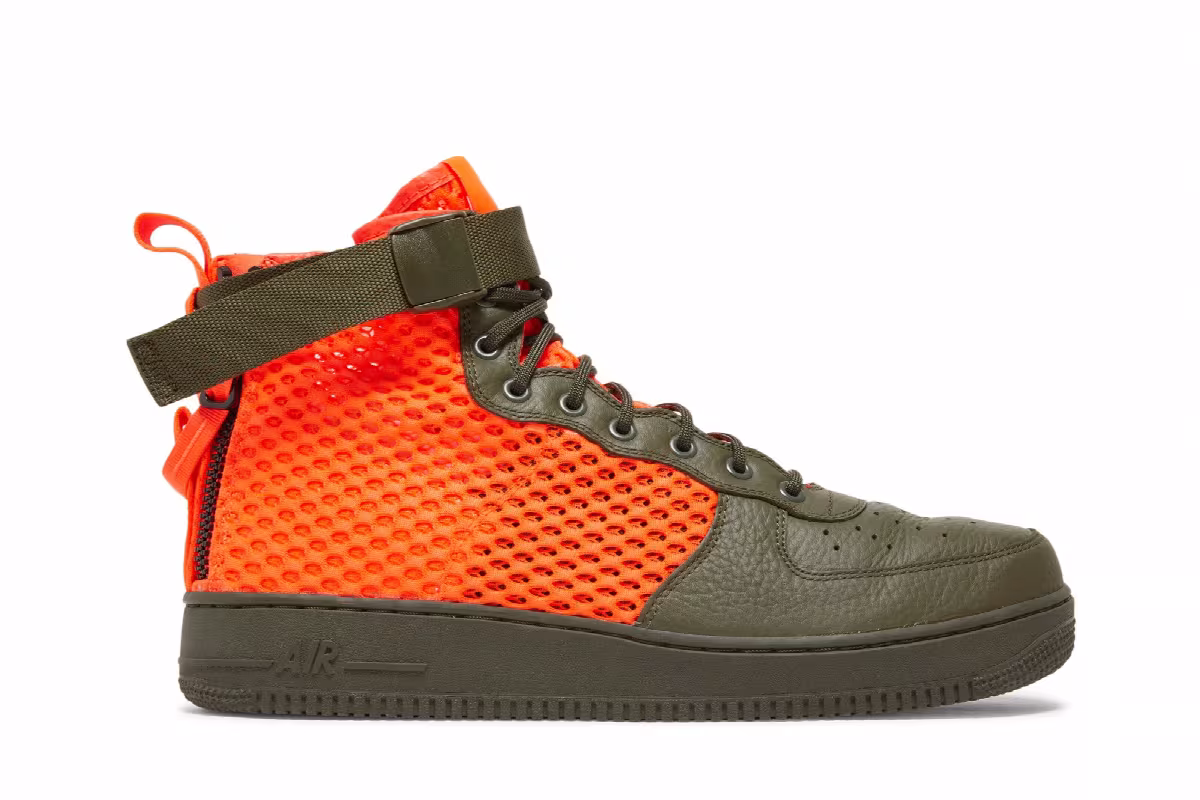 Nike SF Air Force 1 Mid QS Cargo Khaki Crimson, view 2