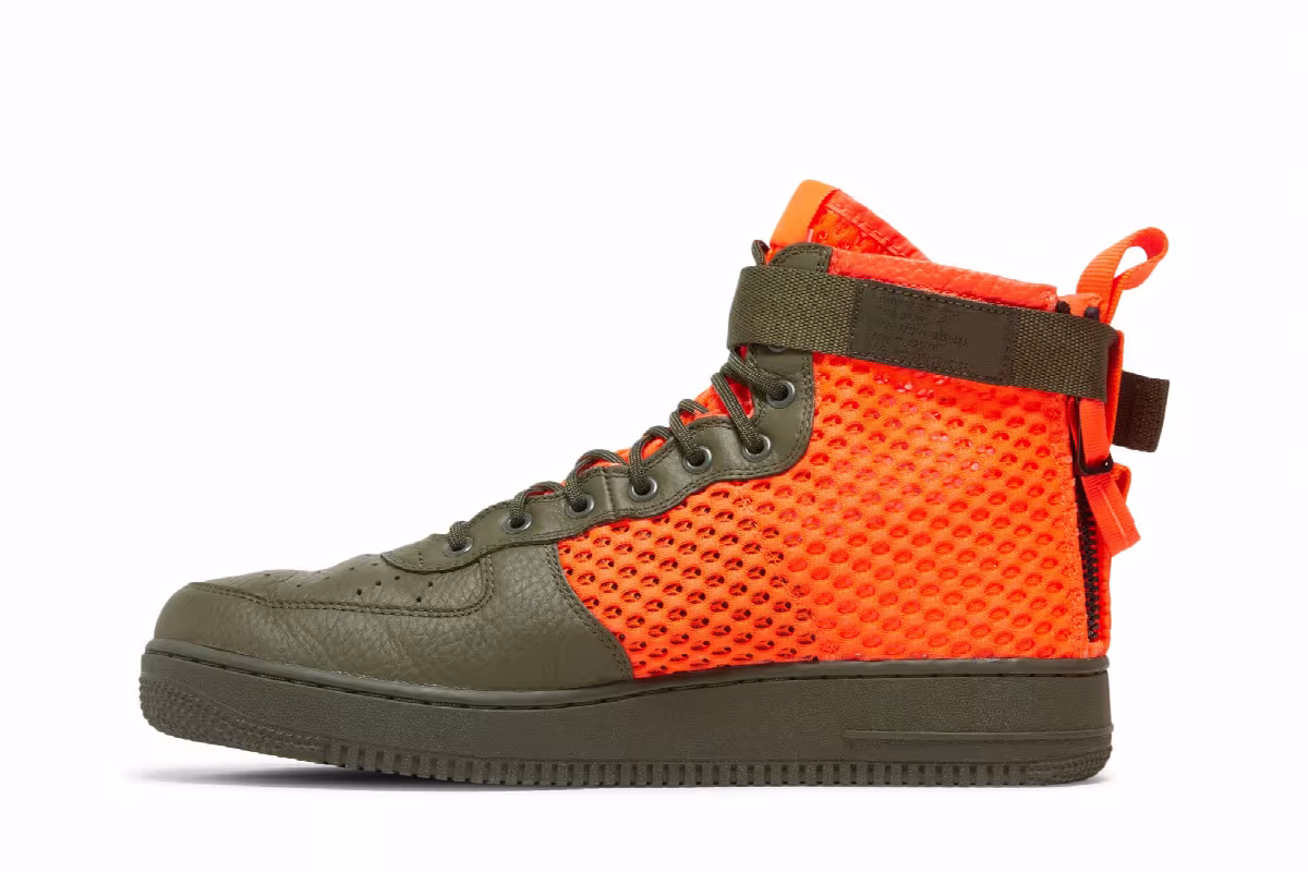 Nike SF Air Force 1 Mid QS Cargo Khaki Crimson, view 4