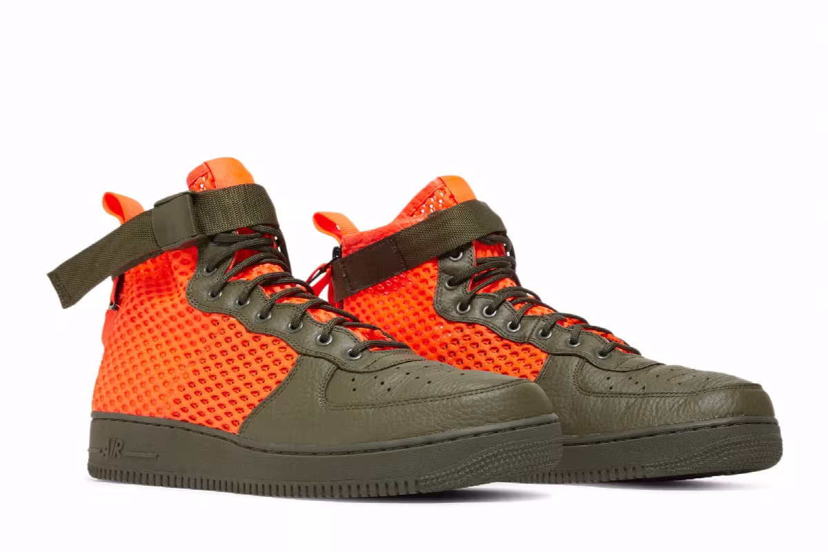 Nike SF Air Force 1 Mid QS Cargo Khaki Crimson, view 9