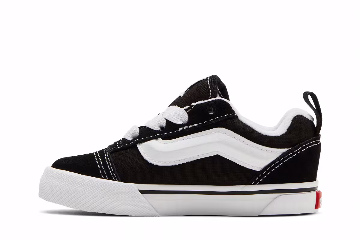 Vans Knu-Skool Toddler Black White, view 4