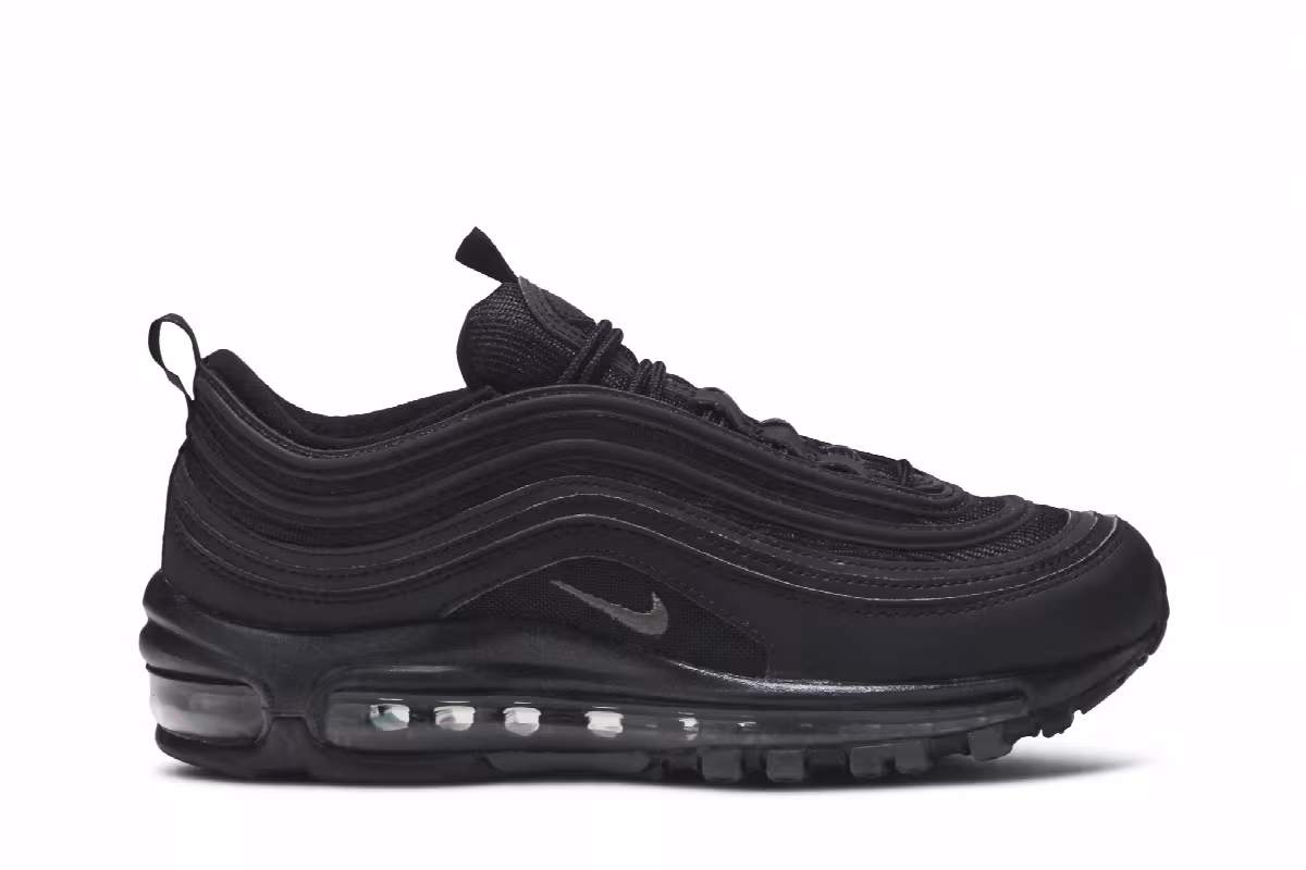 Nike Women's Air Max 97 Triple Black, view 2