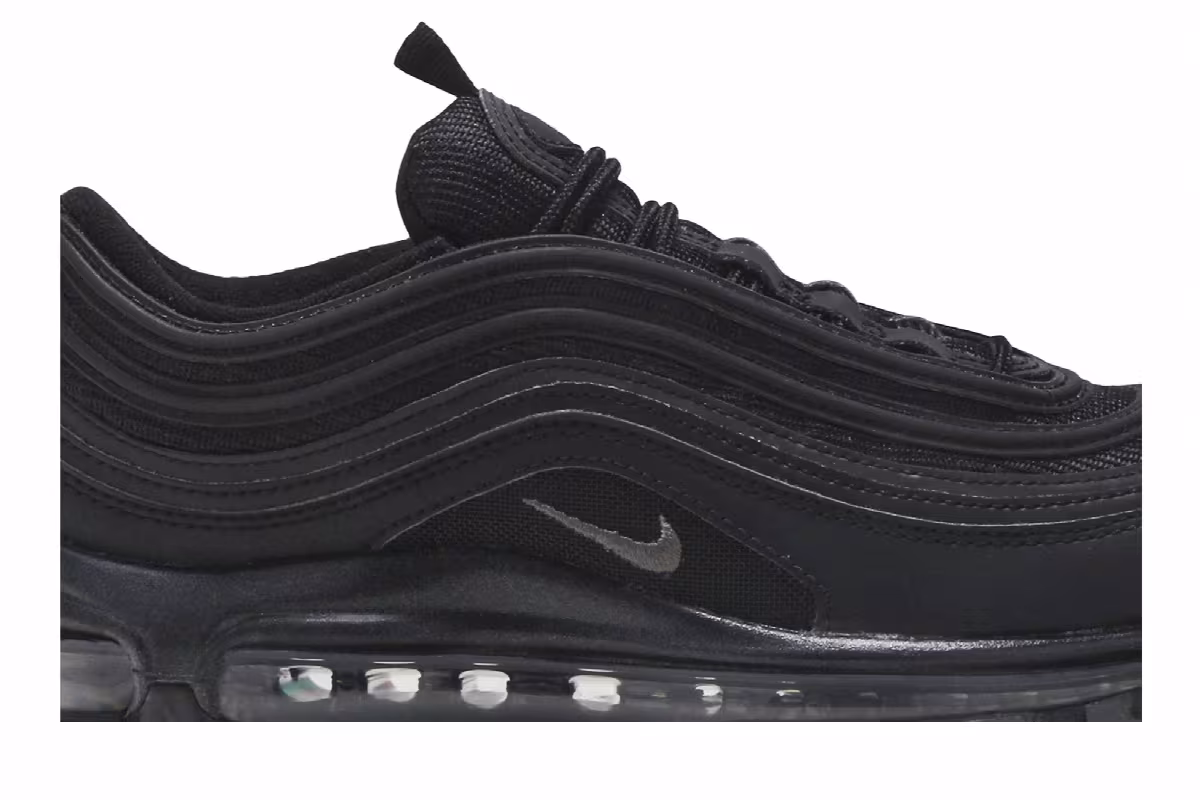 Nike Women's Air Max 97 Triple Black, view 3