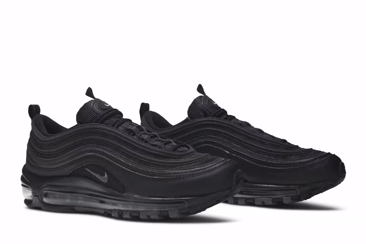 Nike Women's Air Max 97 Triple Black, view 9