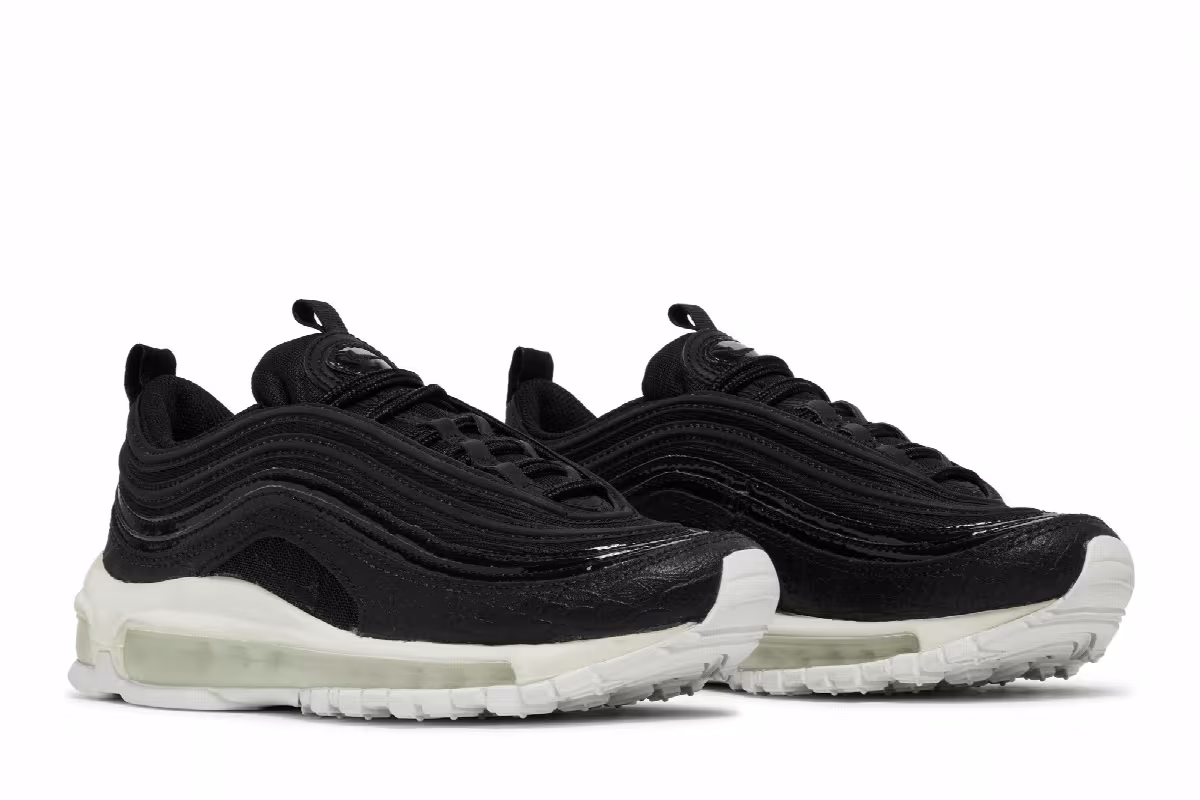 Nike Women's Air Max 97 Premium Black White, view 9