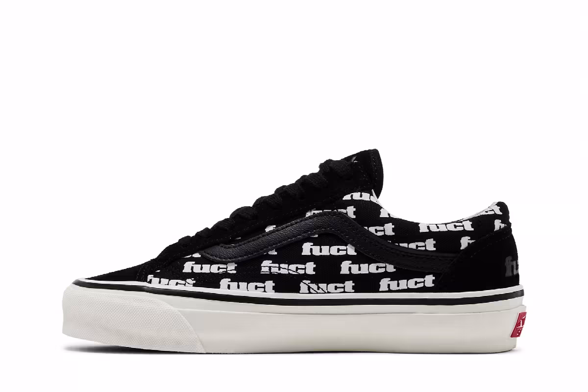 FUCT x Slam Jam x Vans Old Skool Reissue 36 LX Black Marshmallow, view 4