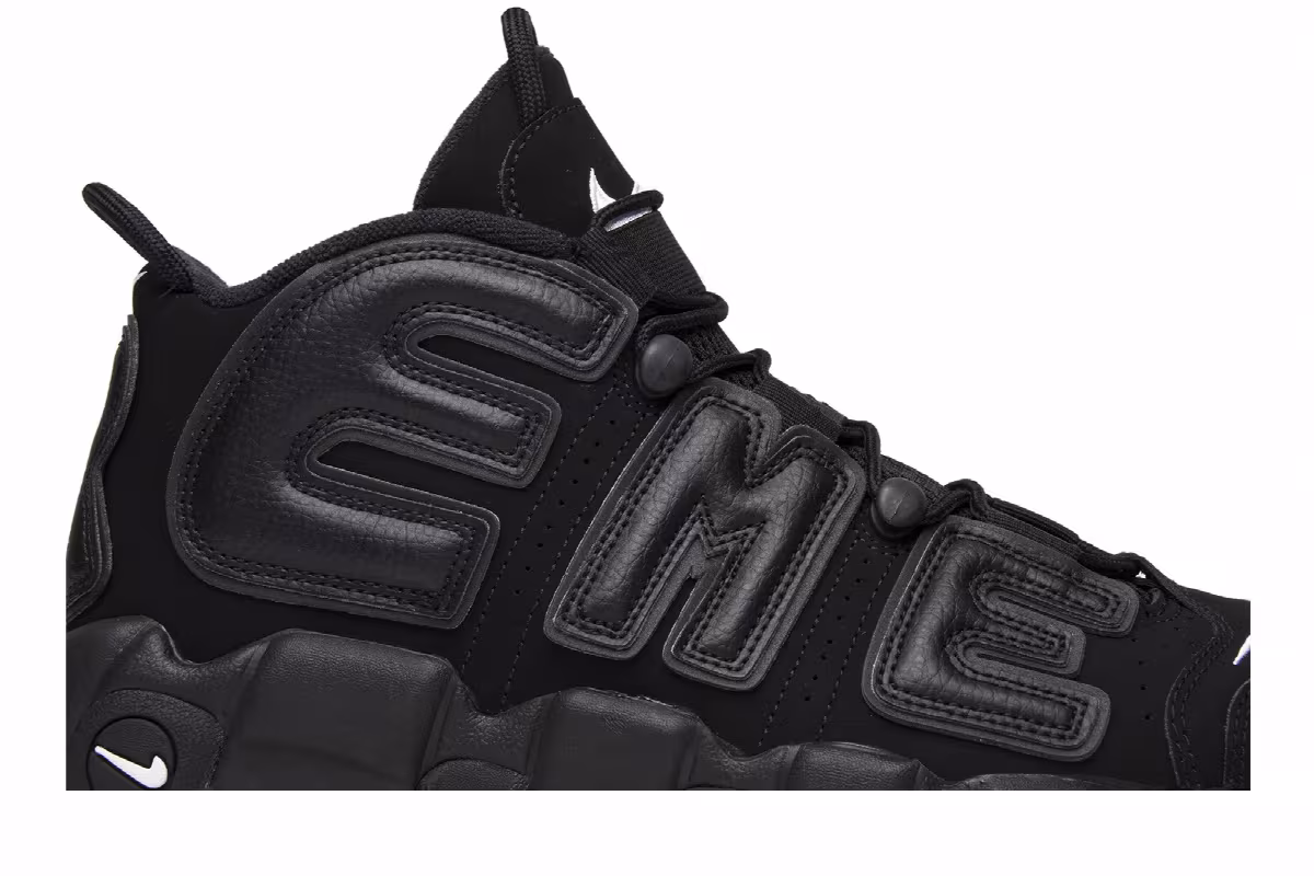 Supreme x Nike Air More Uptempo Black, view 3