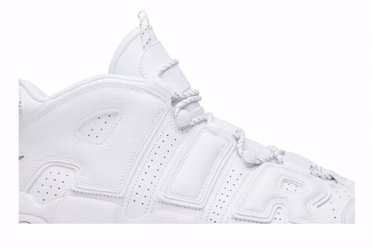 Nike Air More Uptempo Triple White, view 3