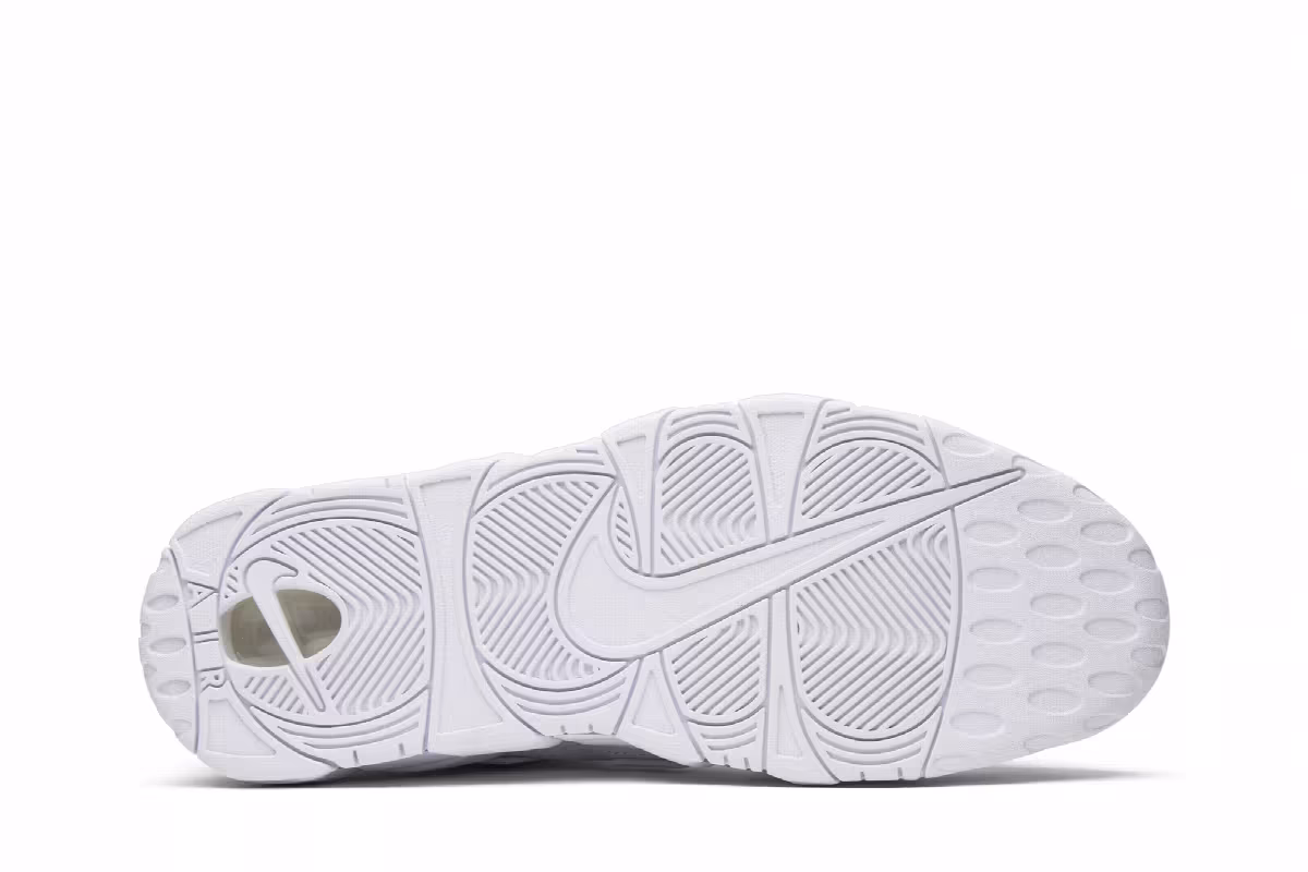 Nike Air More Uptempo Triple White, view 5
