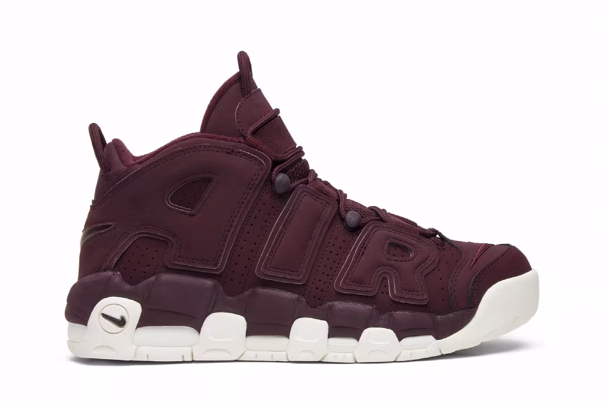 Nike Air More Uptempo Bordeaux, view 2