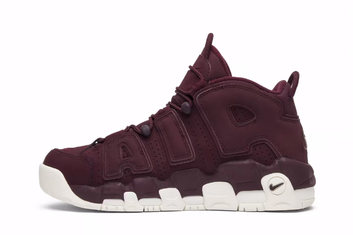 Nike Air More Uptempo Bordeaux, view 4