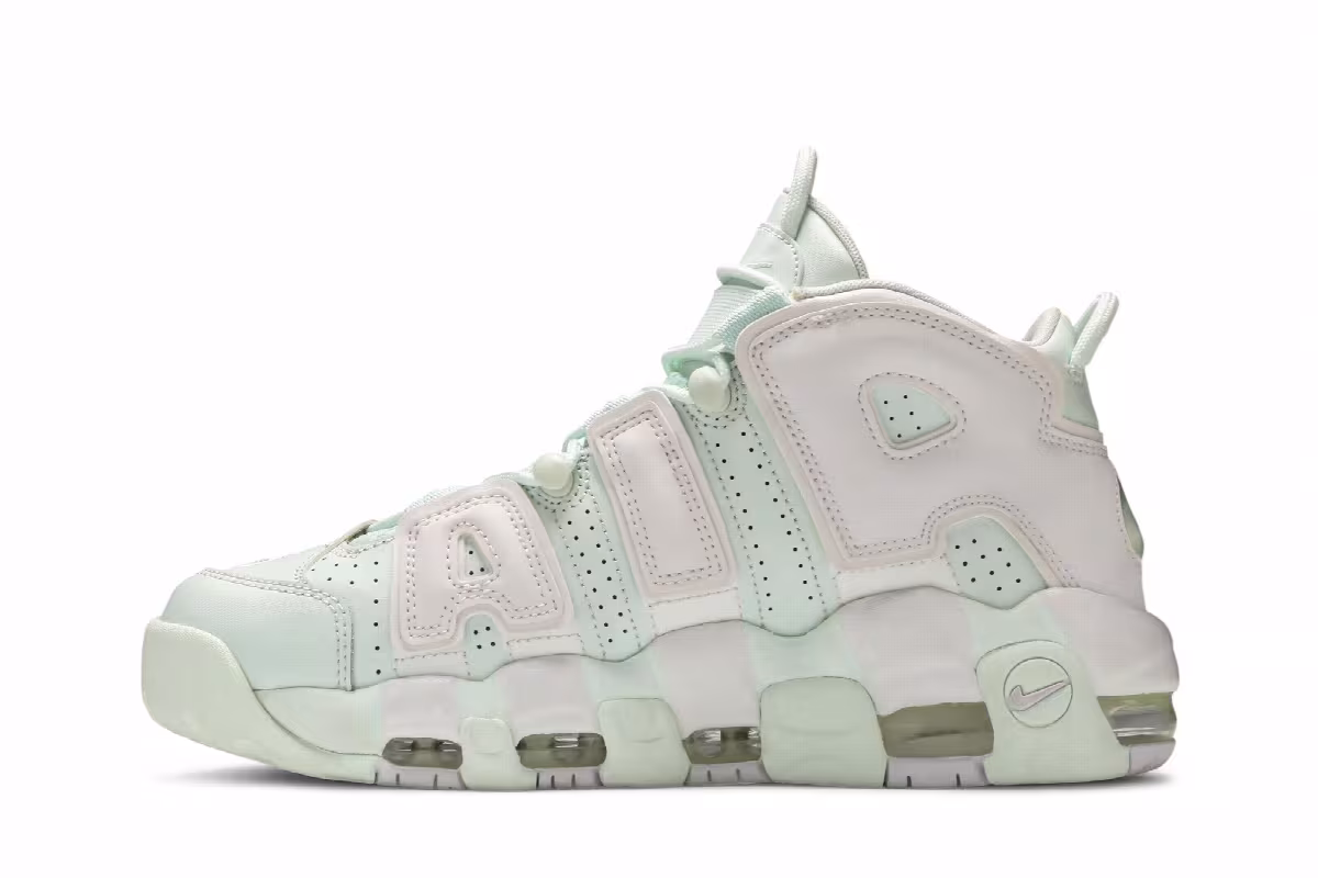 Nike Women's Air More Uptempo Barely Green, view 4