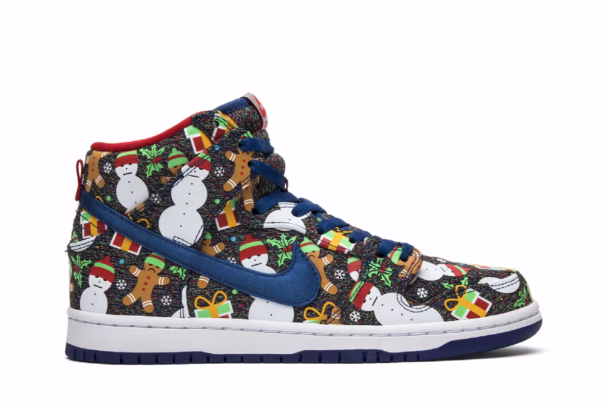 Concepts x Nike SB Dunk Pro High Ugly Christmas Sweater 2017, view 2