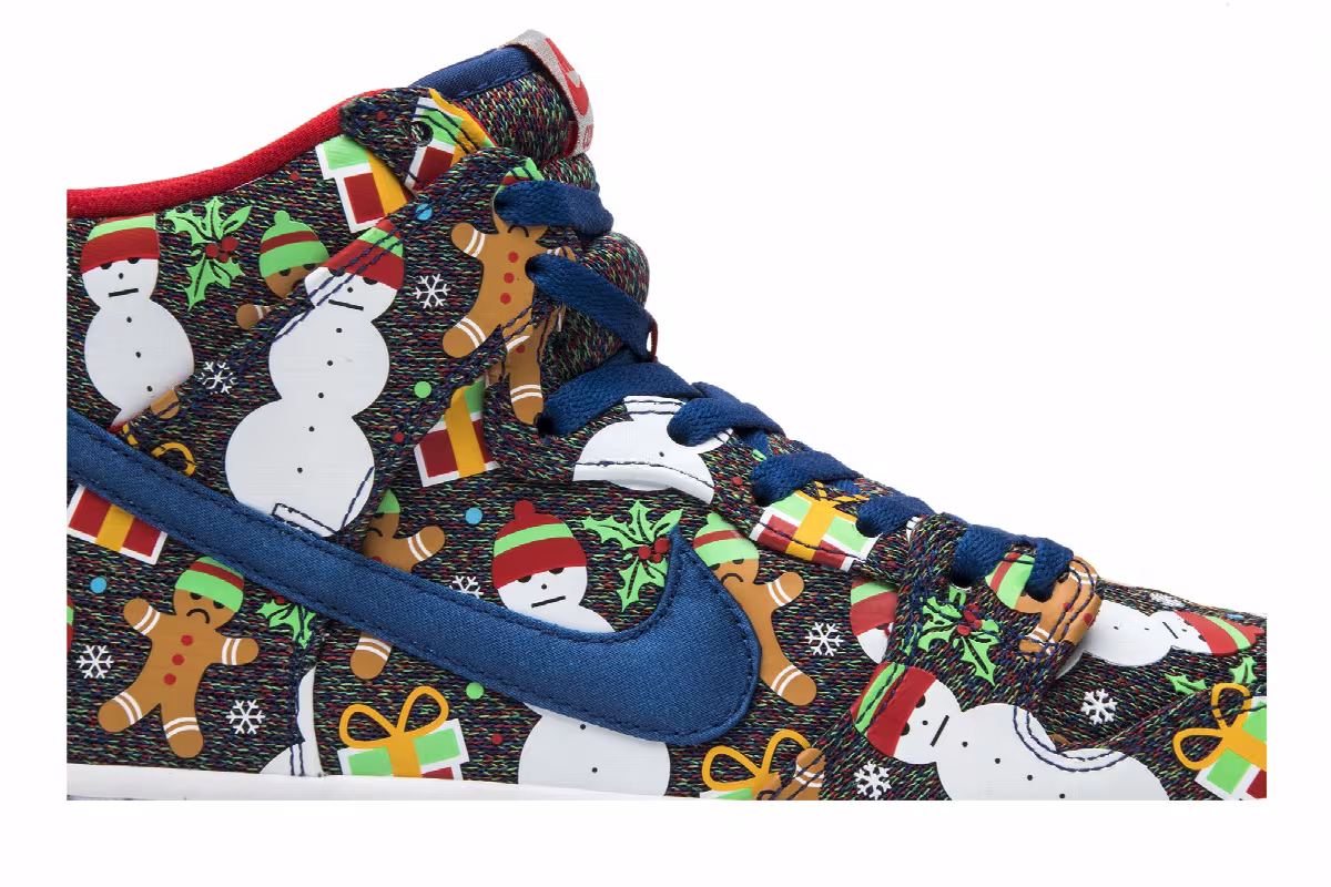 Concepts x Nike SB Dunk Pro High Ugly Christmas Sweater 2017, view 3