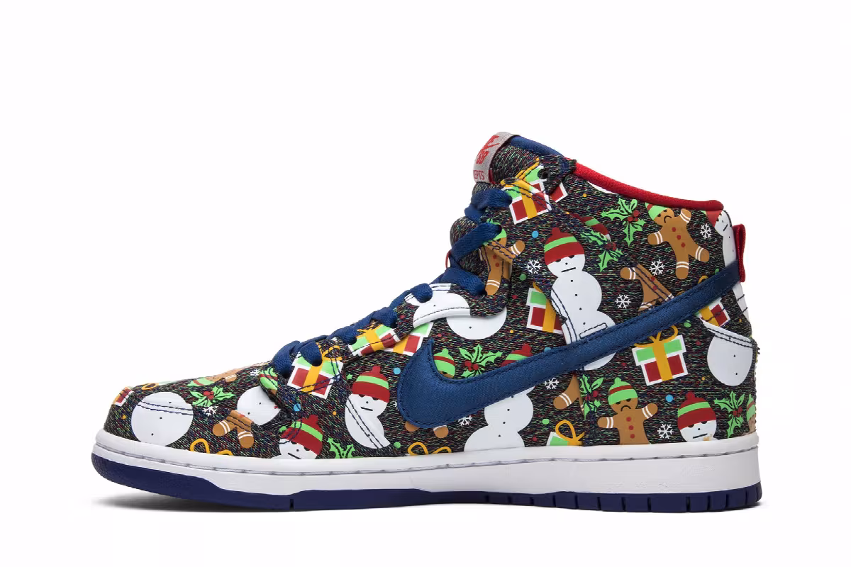 Concepts x Nike SB Dunk Pro High Ugly Christmas Sweater 2017, view 4