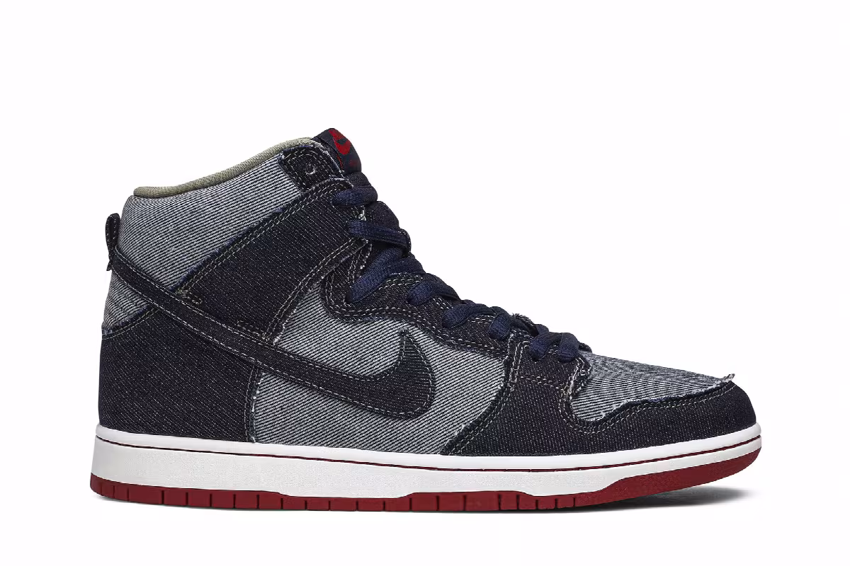 Reese Forbes x Nike SB Dunk High Denim, view 2