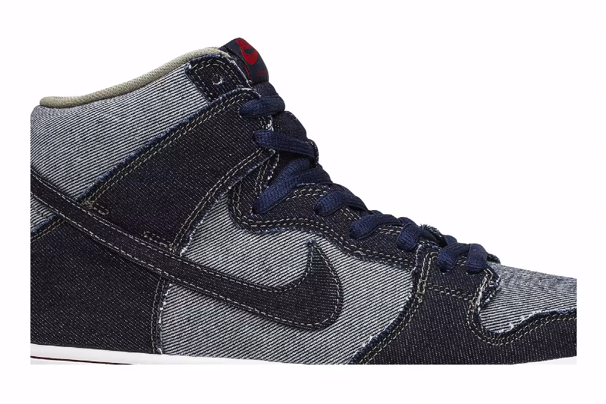 Reese Forbes x Nike SB Dunk High Denim, view 3