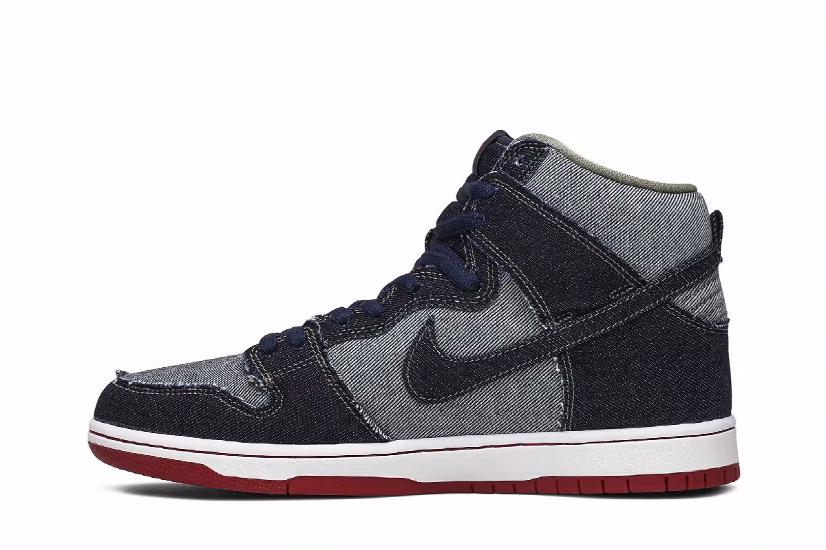 Reese Forbes x Nike SB Dunk High Denim, view 4