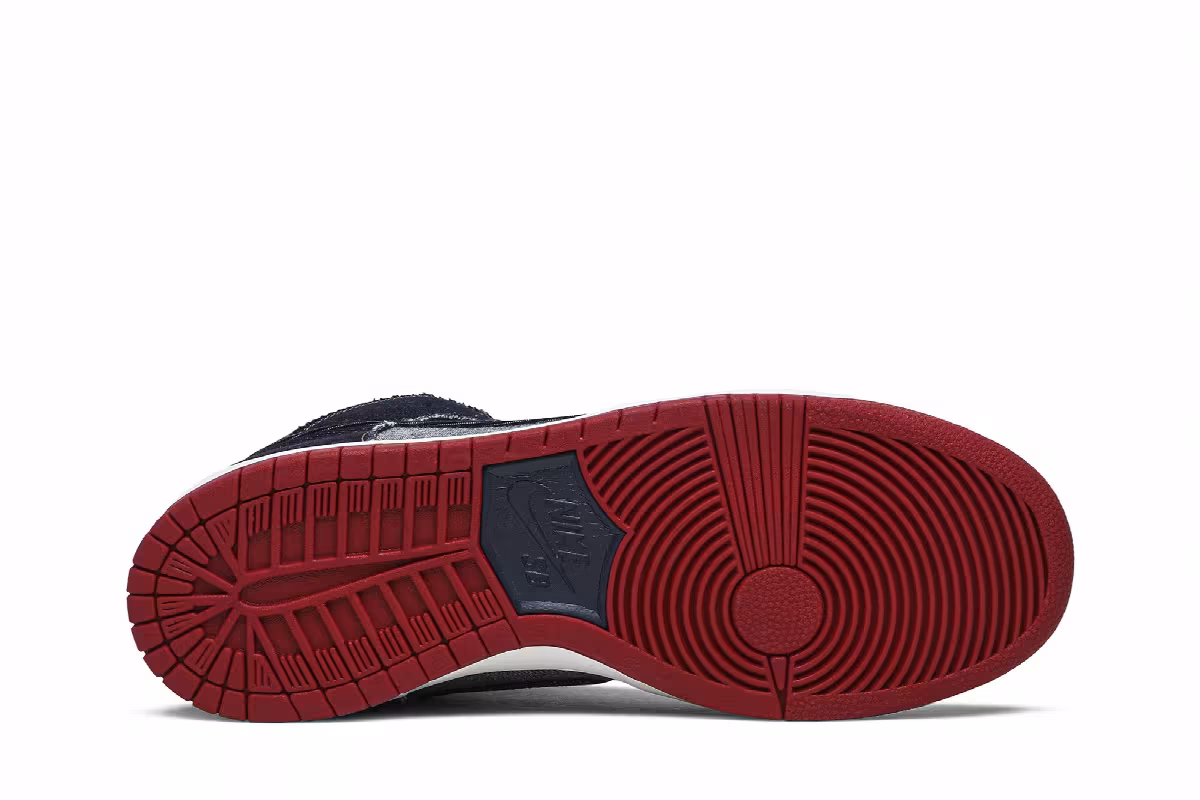 Reese Forbes x Nike SB Dunk High Denim, view 5