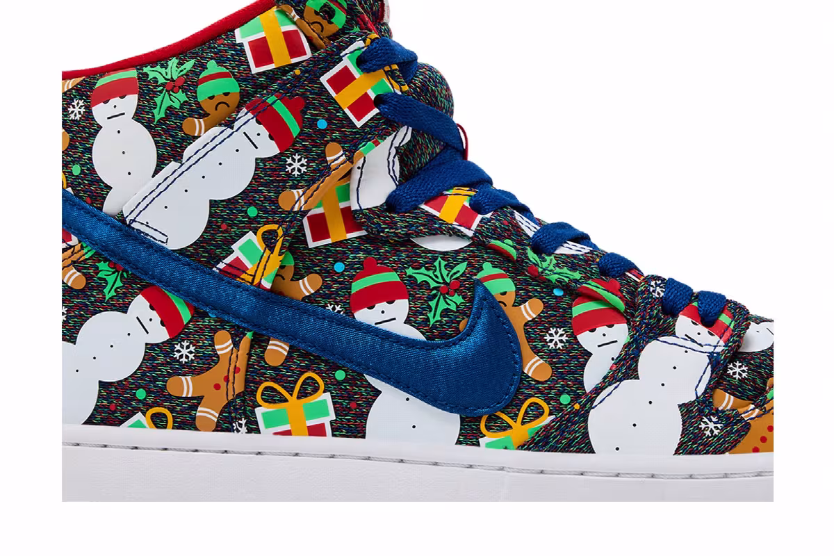 Concepts x Nike SB Dunk Pro High Ugly Christmas Sweater, view 3