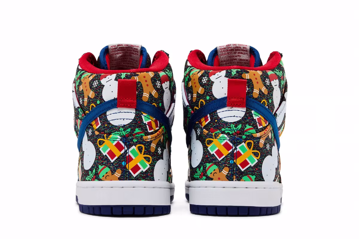Concepts x Nike SB Dunk Pro High Ugly Christmas Sweater, view 7