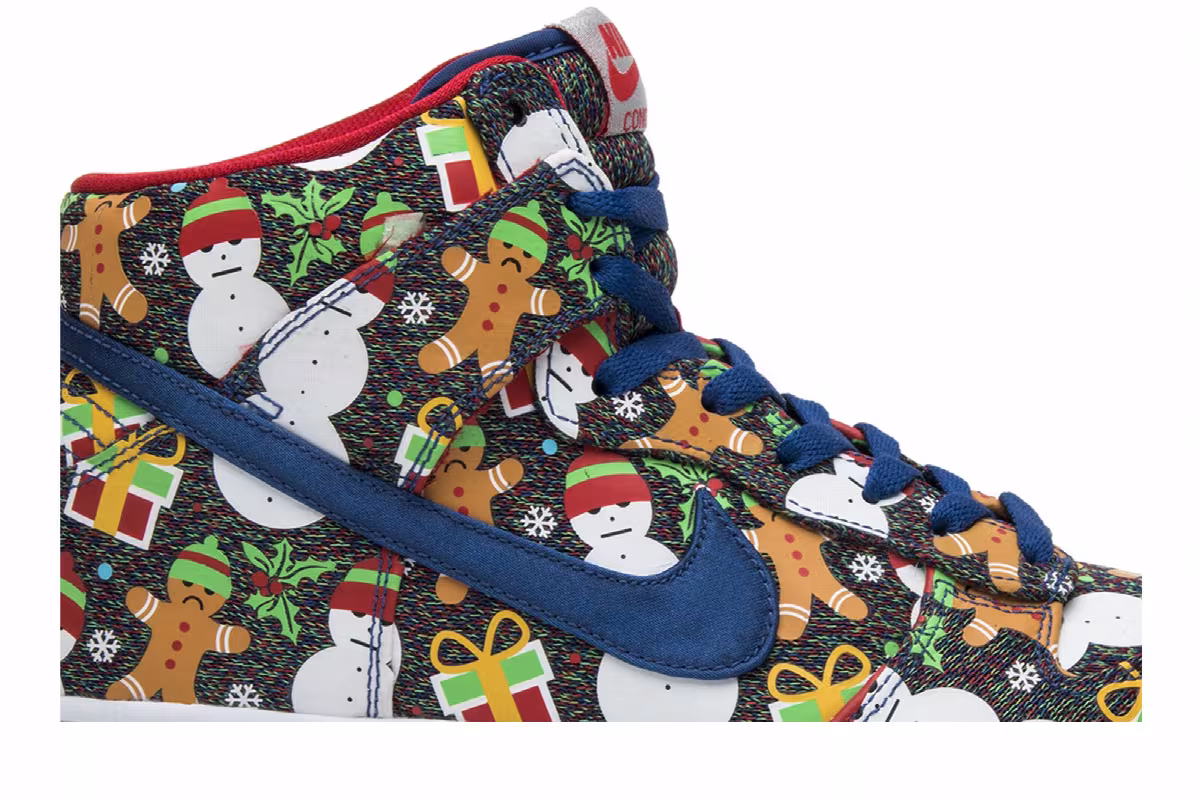 Concepts x Nike SB Dunk Pro High GS Ugly Christmas Sweater 2017, view 3
