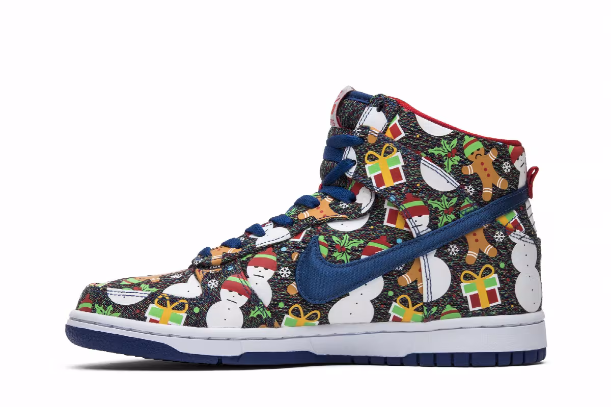 Concepts x Nike SB Dunk Pro High GS Ugly Christmas Sweater 2017, view 4