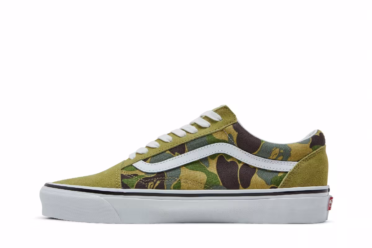 BAPE x Vans Old Skool 36 DX Green Camo, view 4