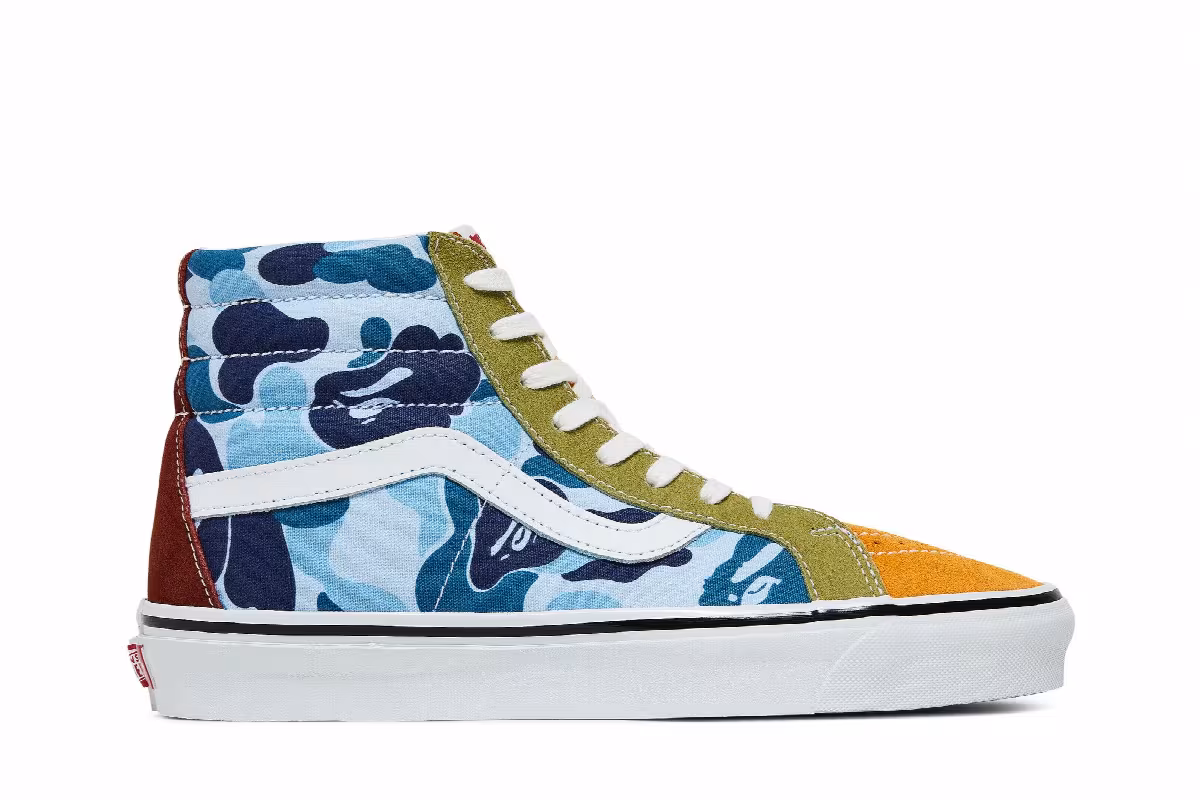 BAPE x Vans Sk8-Hi 36 DX Multi Camo, view 2