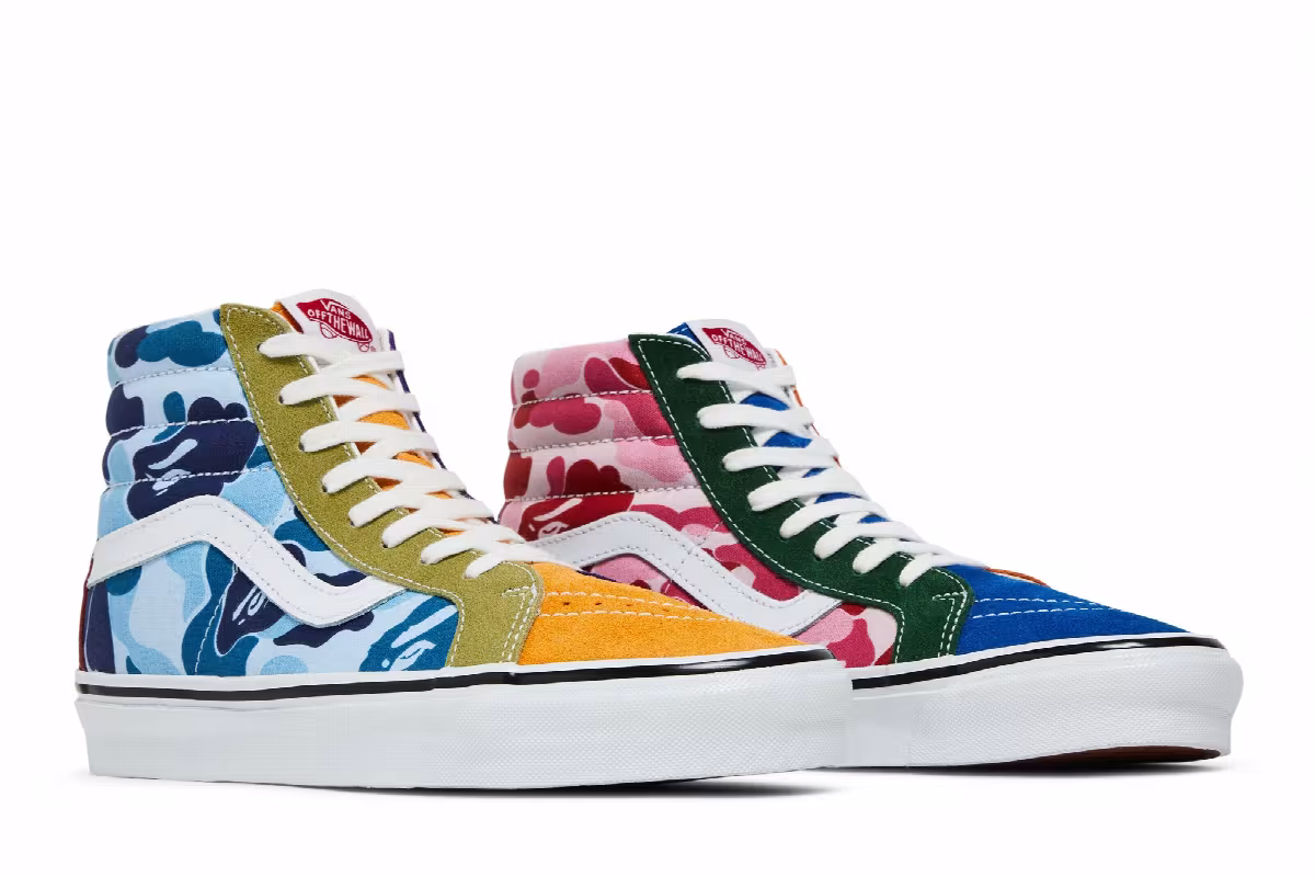 BAPE x Vans Sk8-Hi 36 DX Multi Camo, view 9