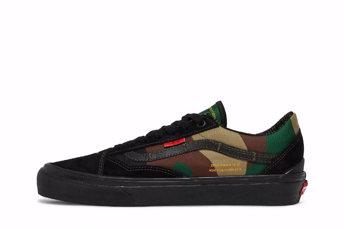 DEFCON x Vans Old Skool GTX Black Woodland Camo, view 4