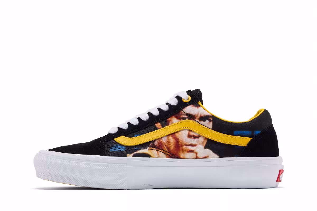 Bruce Lee x Vans Skate Old Skool Black Yellow, view 4