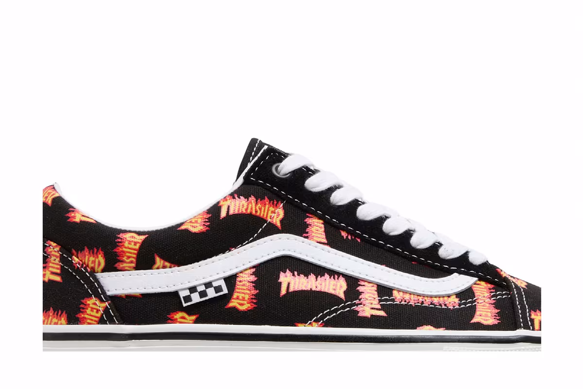 Thrasher x Vans Skate Old Skool Allover Thrasher Logo, view 3