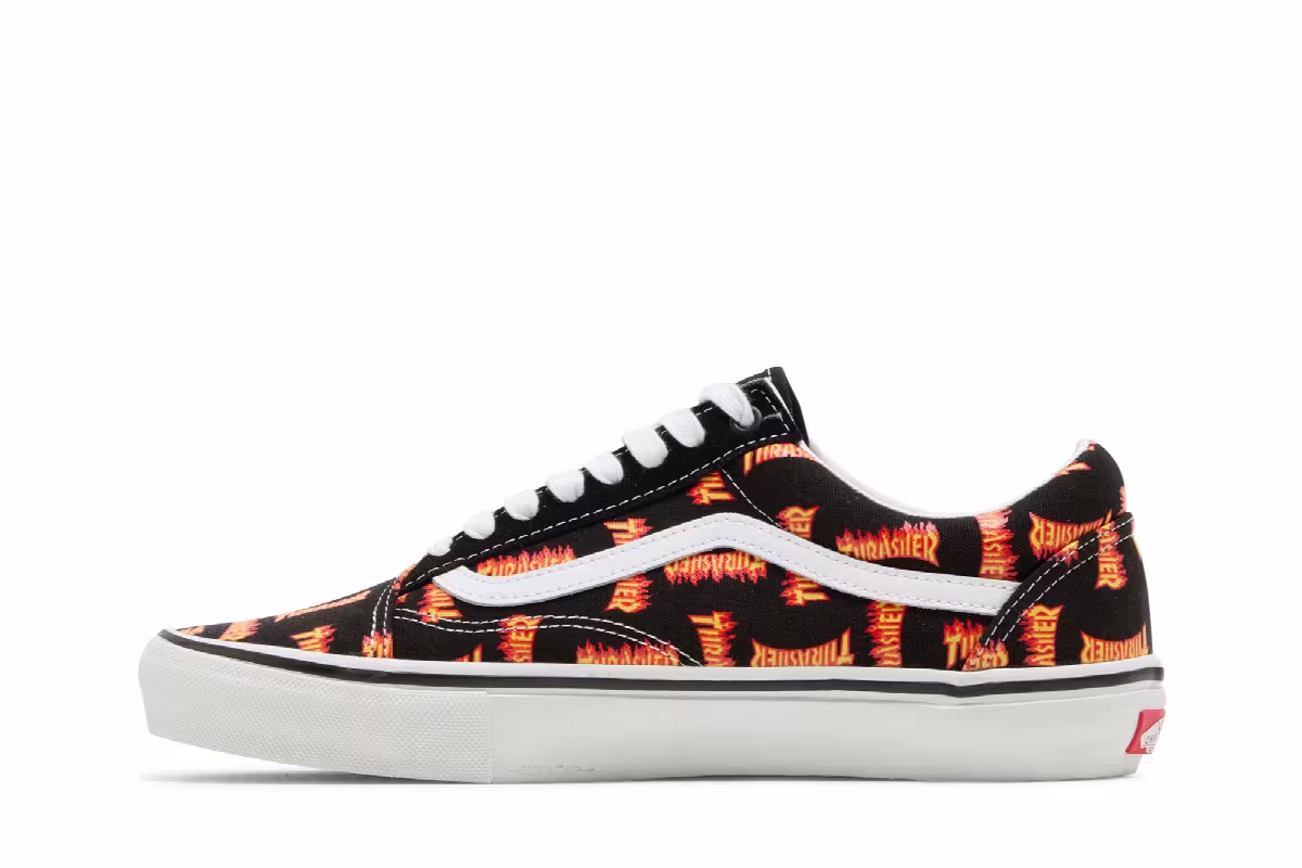 Thrasher x Vans Skate Old Skool Allover Thrasher Logo, view 4