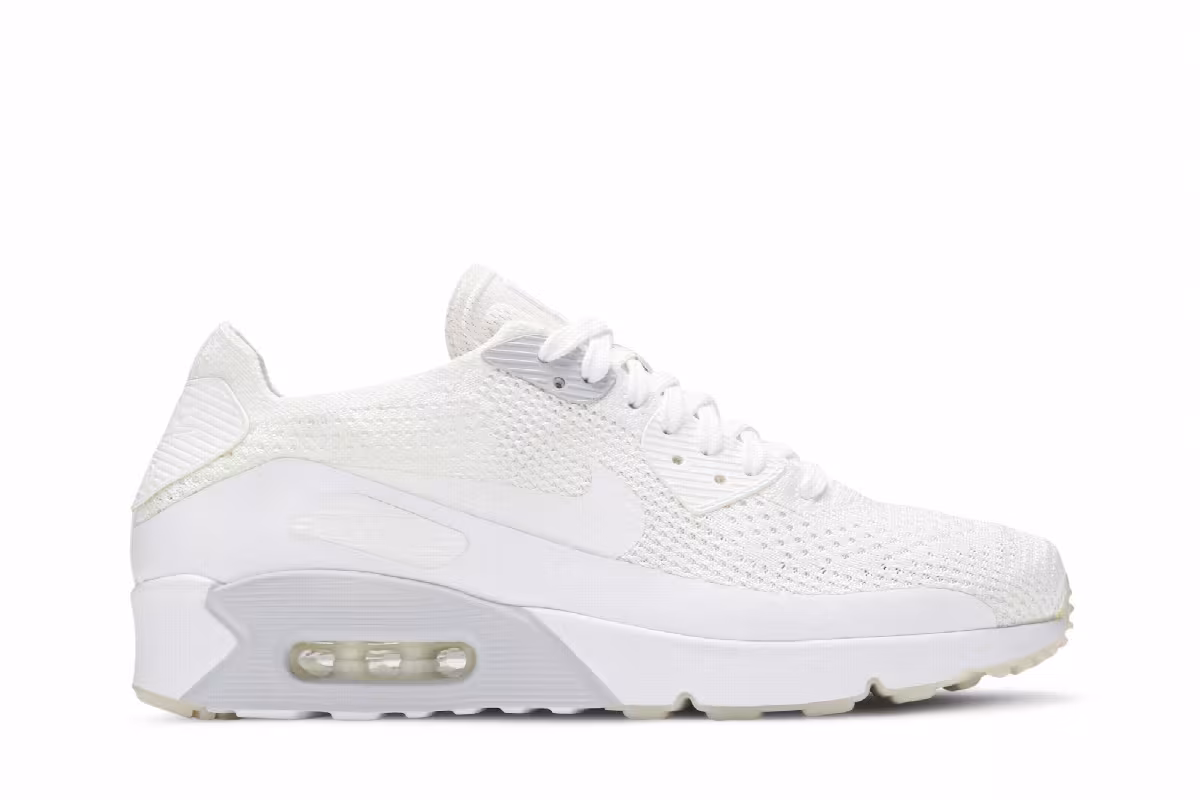Nike Air Max 90 Ultra 2.0 Flyknit Triple White, view 2