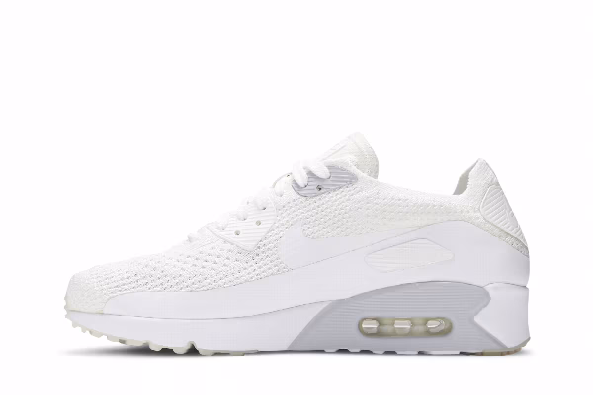 Nike Air Max 90 Ultra 2.0 Flyknit Triple White, view 4