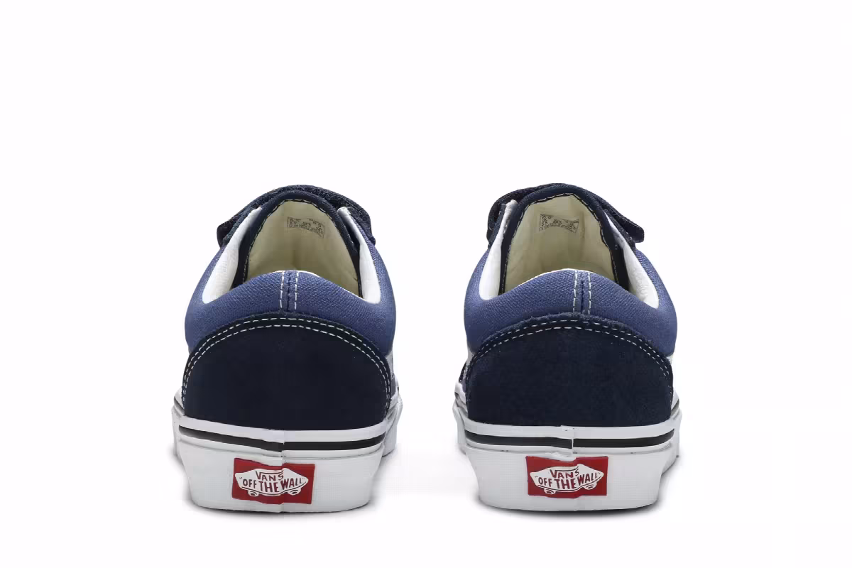 Vans Old Skool Suede Canvas Velcro Dress Blue, view 7