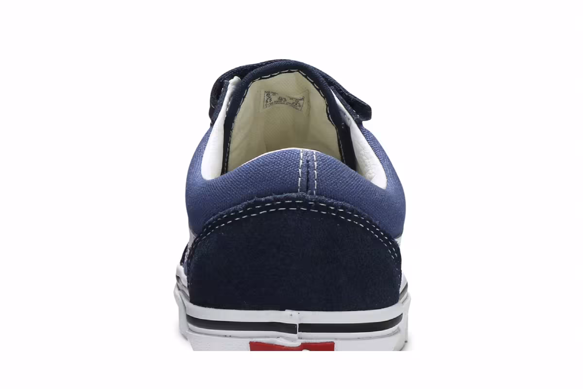 Vans Old Skool Suede Canvas Velcro Dress Blue, view 8
