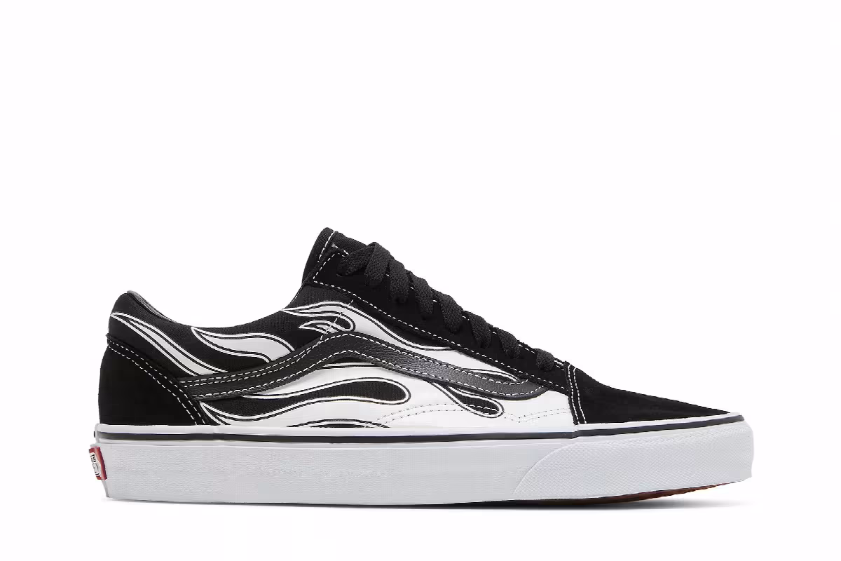 Vans Old Skool Flame - Black White, view 2