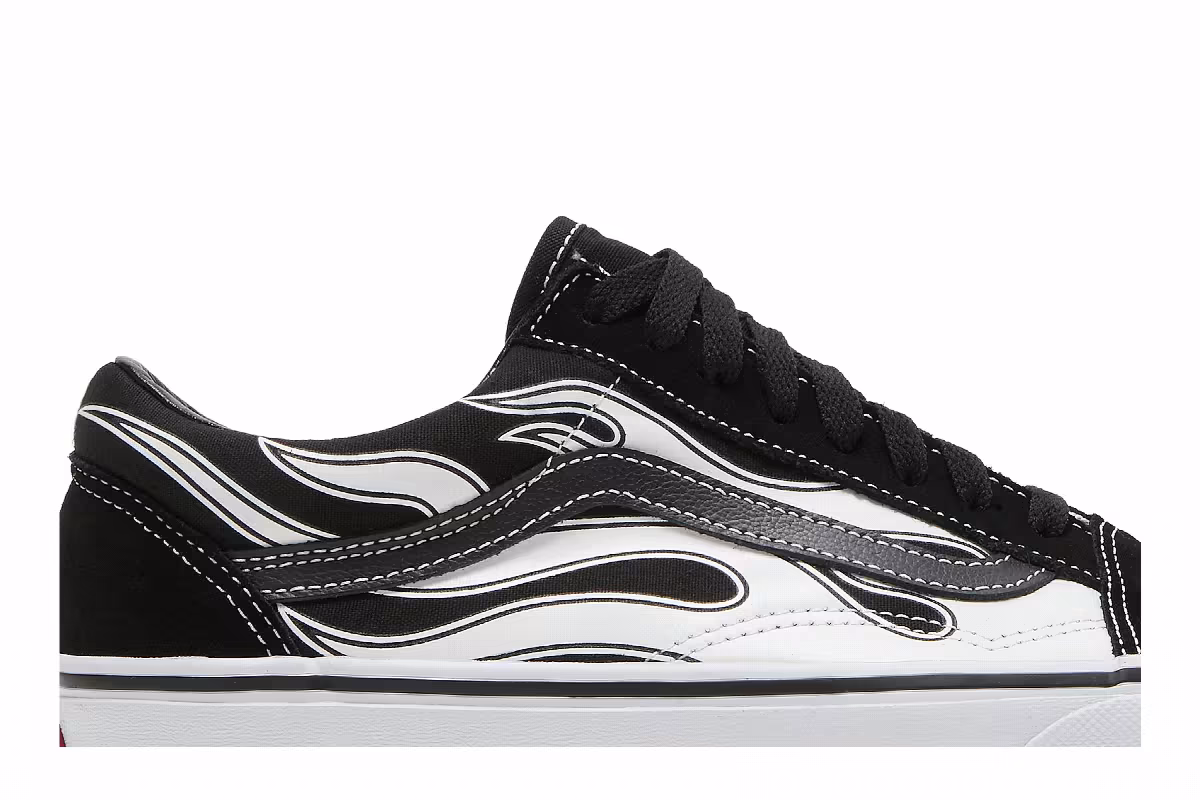 Vans Old Skool Flame - Black White, view 3