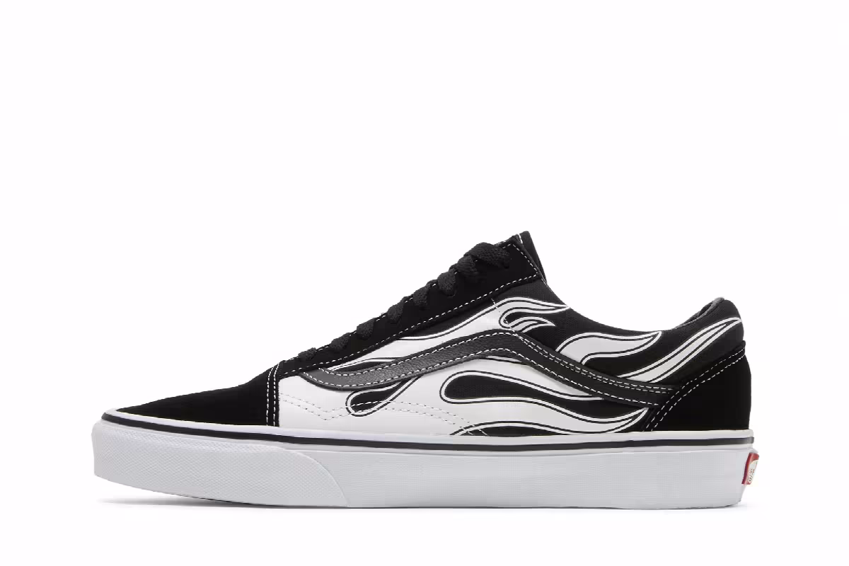 Vans Old Skool Flame - Black White, view 4