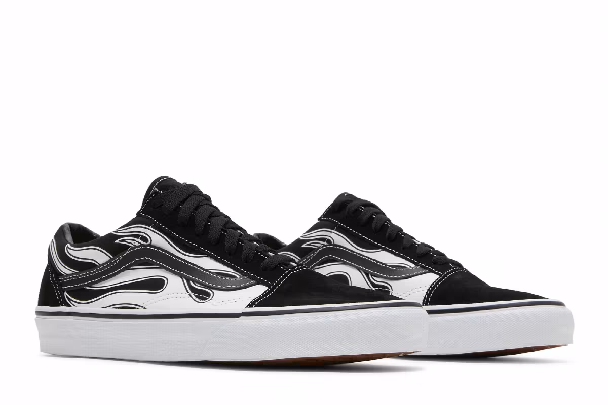 Vans Old Skool Flame - Black White, view 9