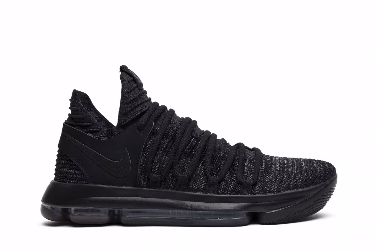 Nike KD 10 Triple Black, view 2