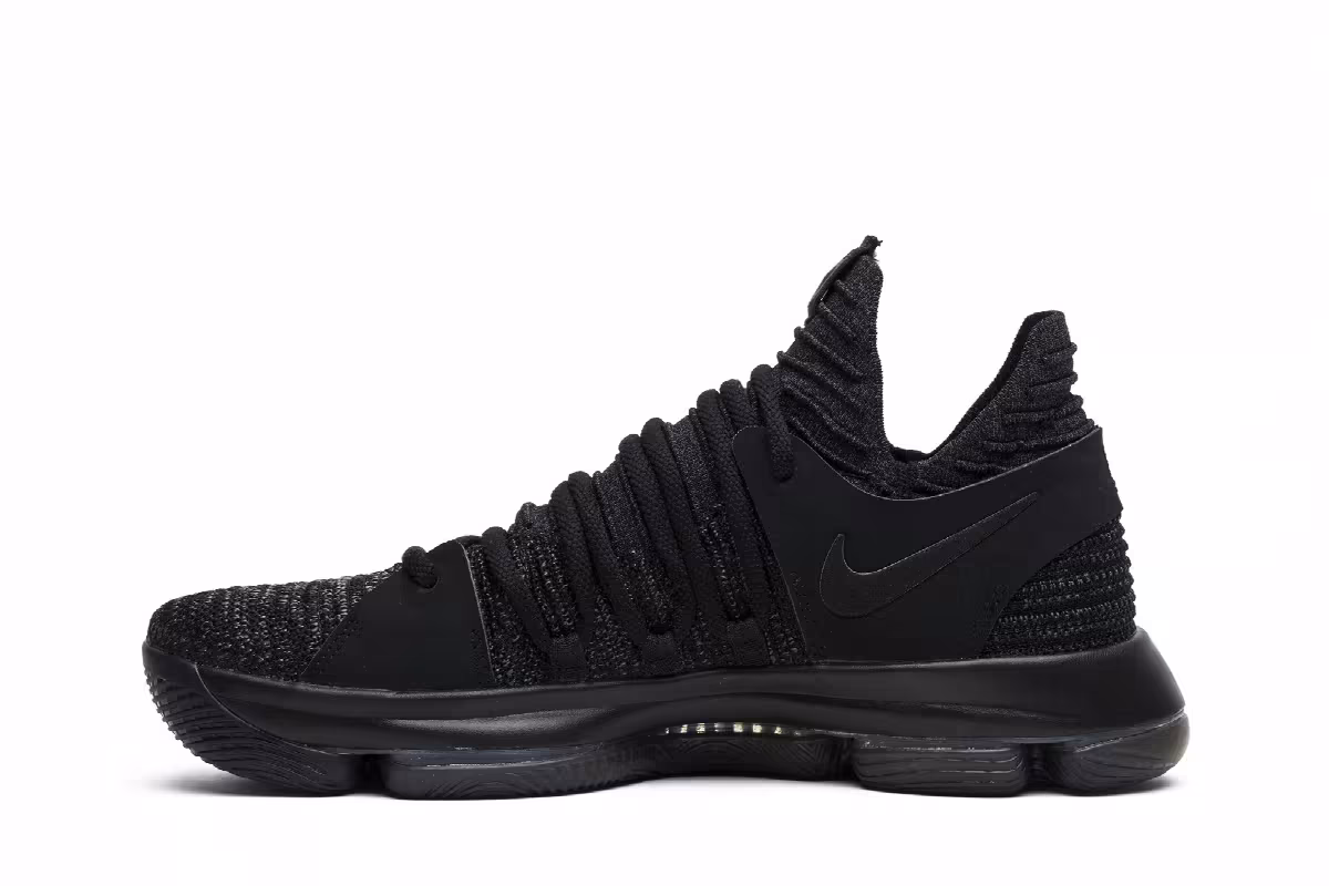 Nike KD 10 Triple Black, view 4