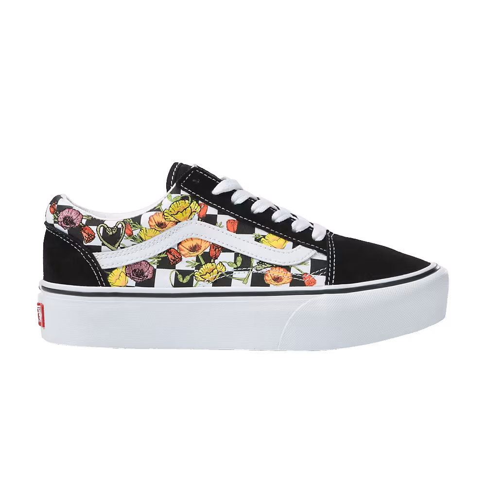 Vans Old Skool Platform Poppy Checkerboard