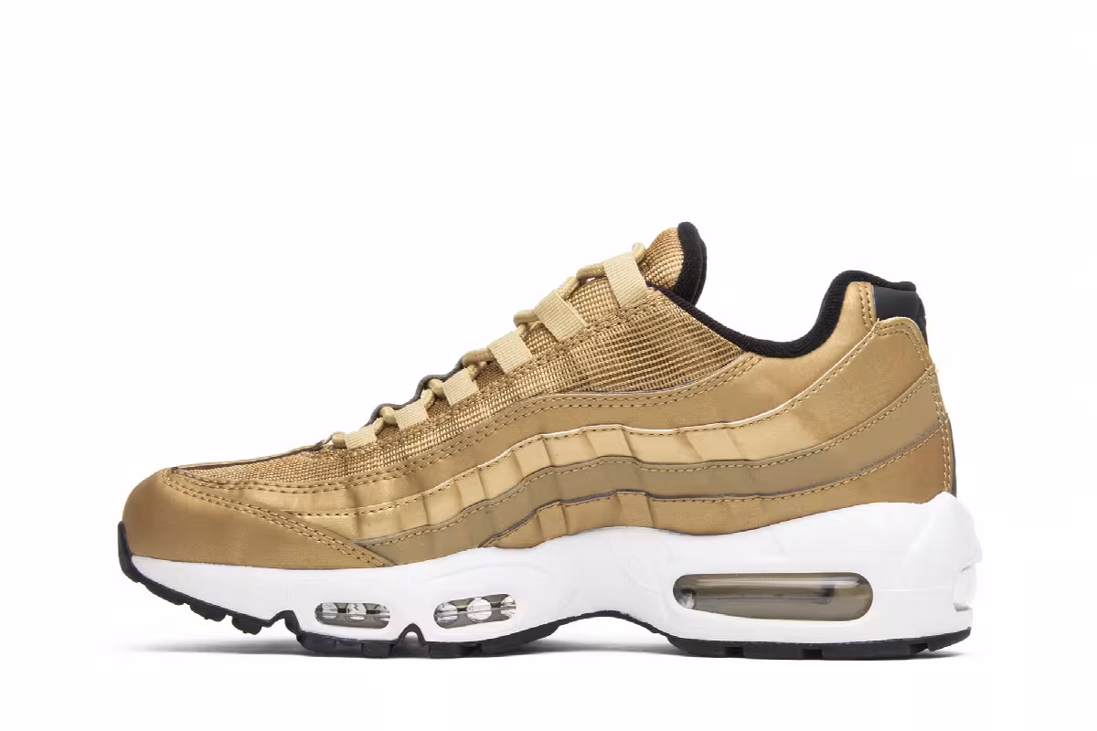 Nike Women's Air Max 95 QS Metallic Gold, view 4