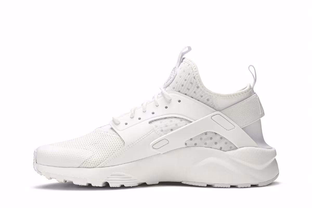 Nike Air Huarache Run Ultra Triple White, view 4