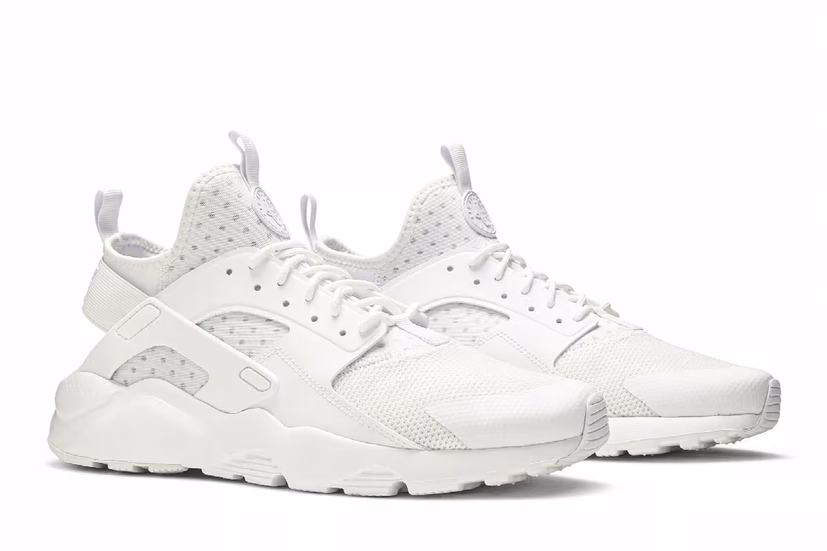 Nike Air Huarache Run Ultra Triple White, view 9