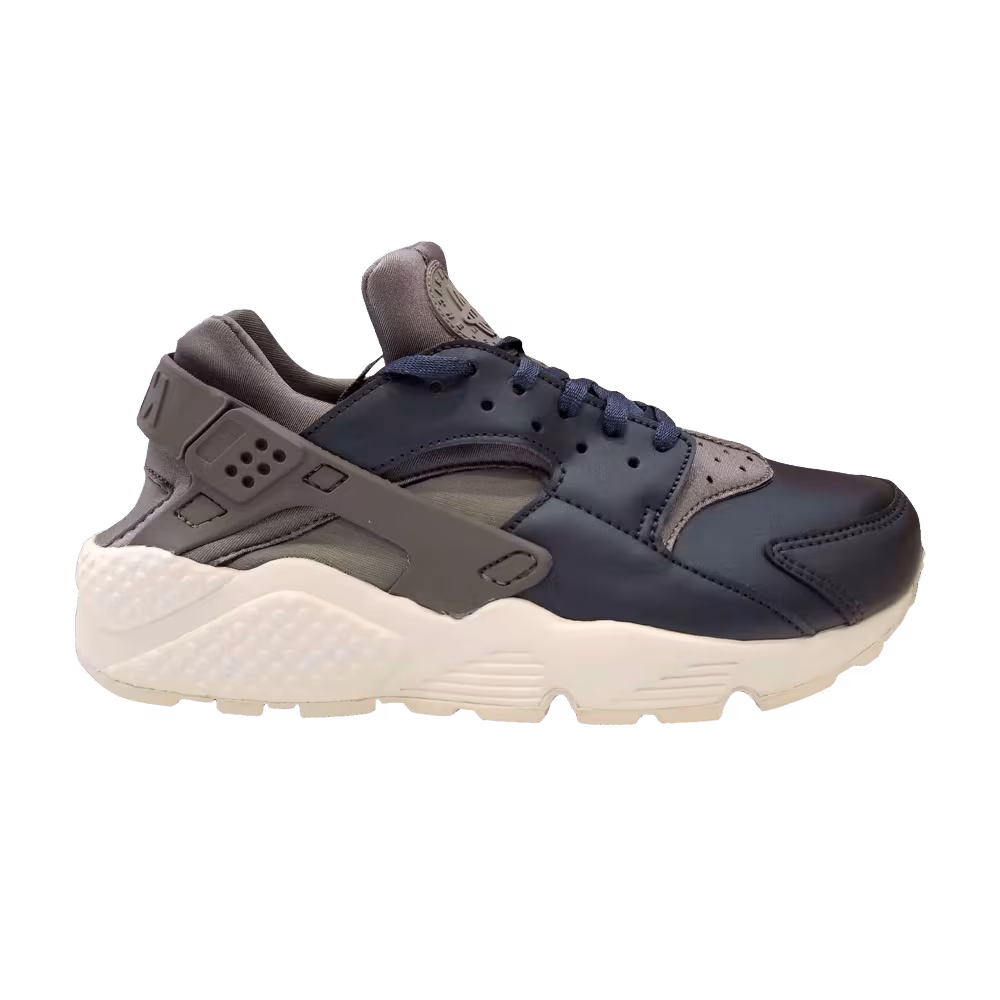 Nike Women's Air Huarache Run Premium Grey Navy